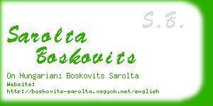 sarolta boskovits business card